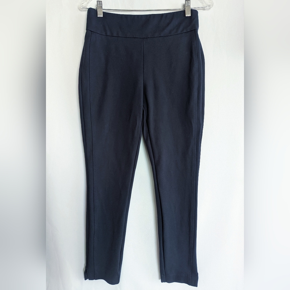 Women's Small Navy Blue Ponte Ankle Pants Express Office Casual